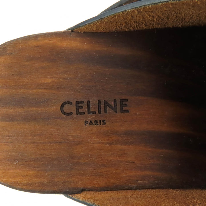 CELINE サンダル ブラックレザー レディース 35 CWZA09 新品