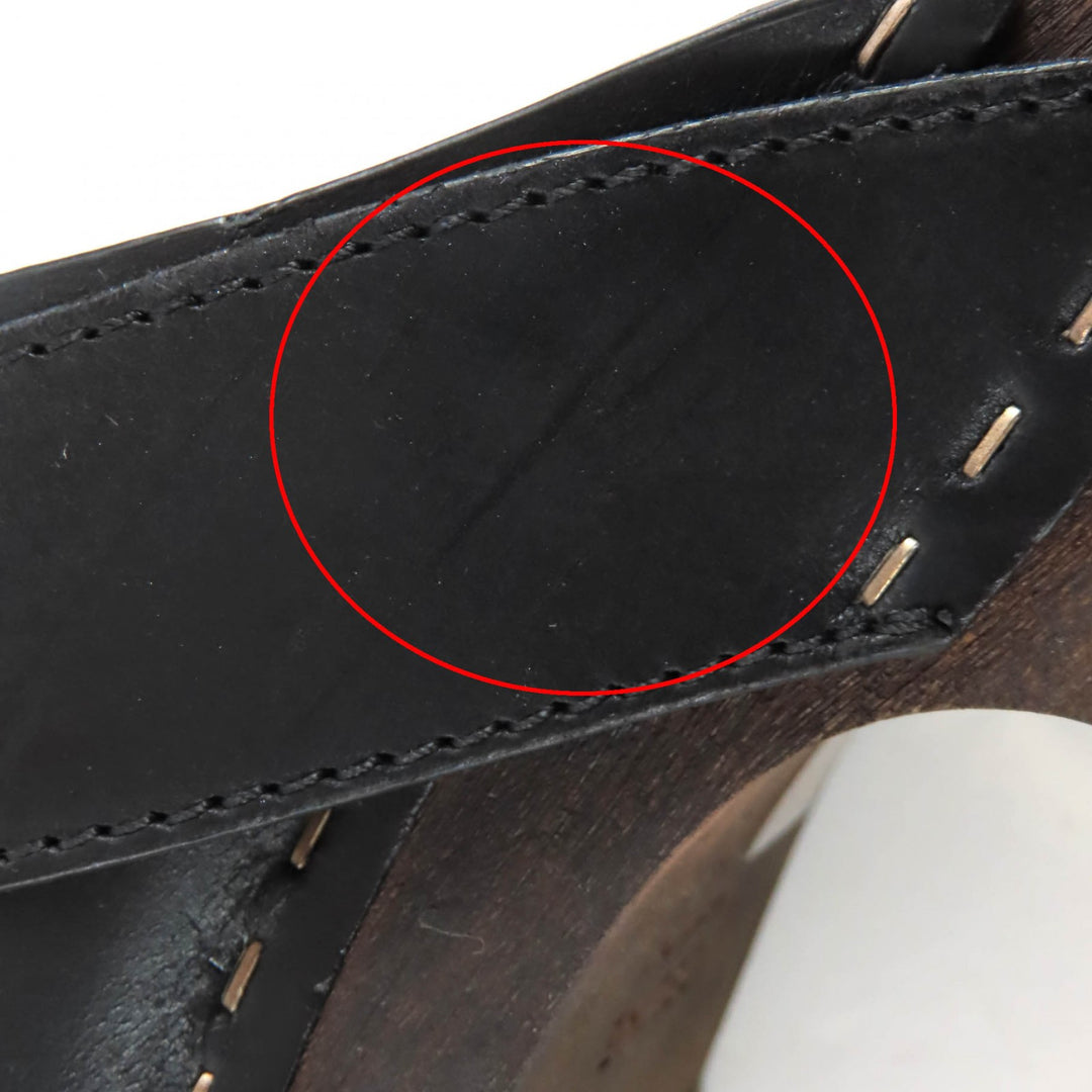 CELINE サンダル ブラックレザー レディース 35 CWZA09 新品