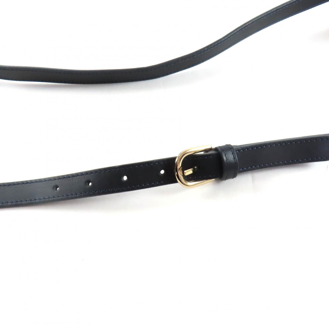 新品 APC ショルダーバッグ サックデムル ミニ ネイビー ホワイト レザー レディース PXBSZ-F61392