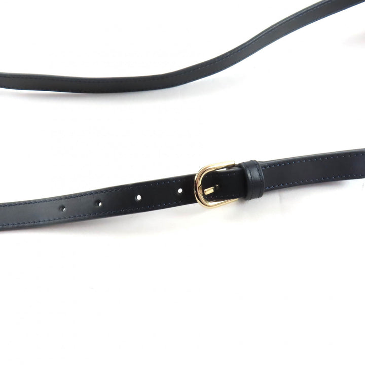 新品 APC ショルダーバッグ サックデムル ミニ ネイビー ホワイト レザー レディース PXBSZ-F61392