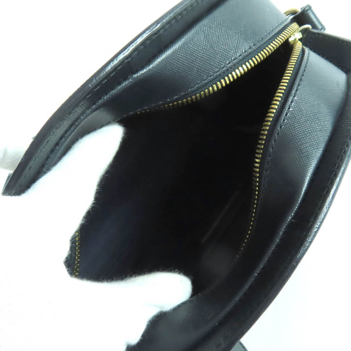 Great A.P.C. Shoulder Bag Logo Half Moon Leather Dark navy leather Women