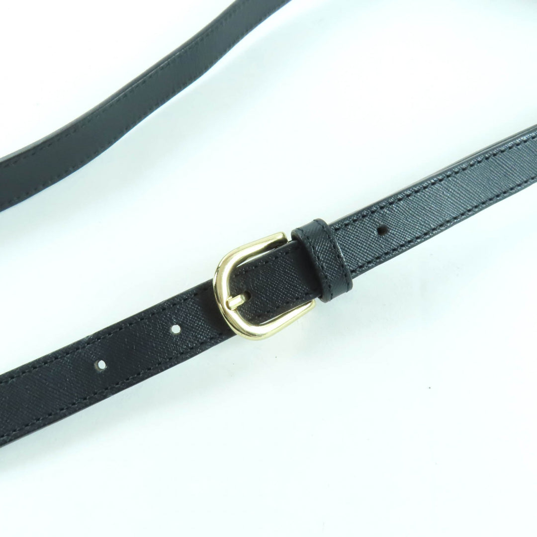 Great A.P.C. Shoulder Bag Logo Half Moon Leather Dark navy leather Women