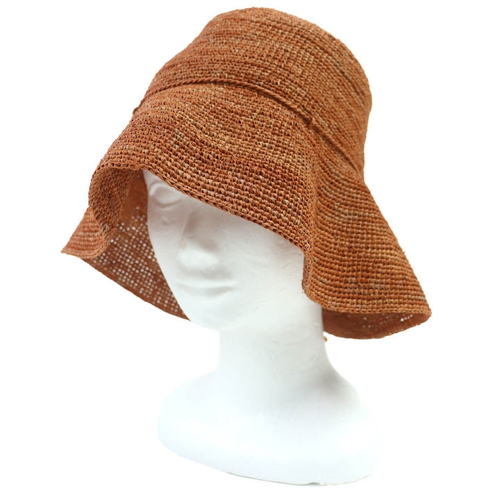 Excellent HELEN KAMINSKI Villa 9 Medium brim cloche straw hat, foldable Raffia
