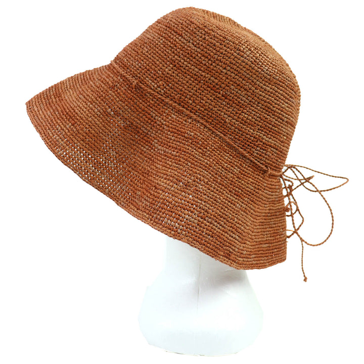 Excellent HELEN KAMINSKI Villa 9 Medium brim cloche straw hat, foldable Raffia