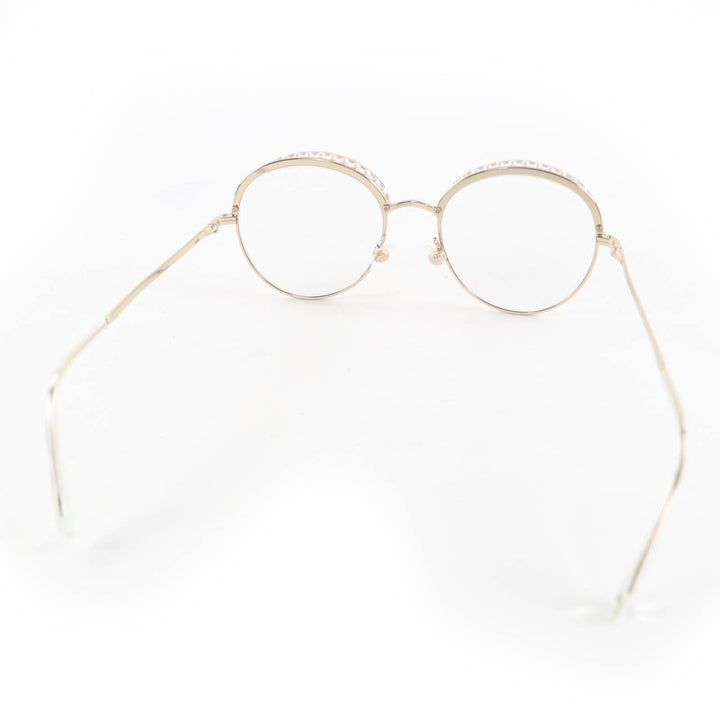 Excellent CHANEL Glasses COCO Mark Faux Pearl Sunglasses/Eyewear gold Women 4247