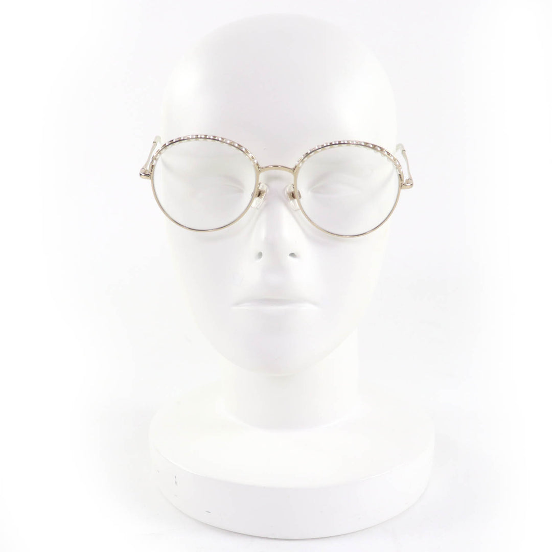 Excellent CHANEL Glasses COCO Mark Faux Pearl Sunglasses/Eyewear gold Women 4247