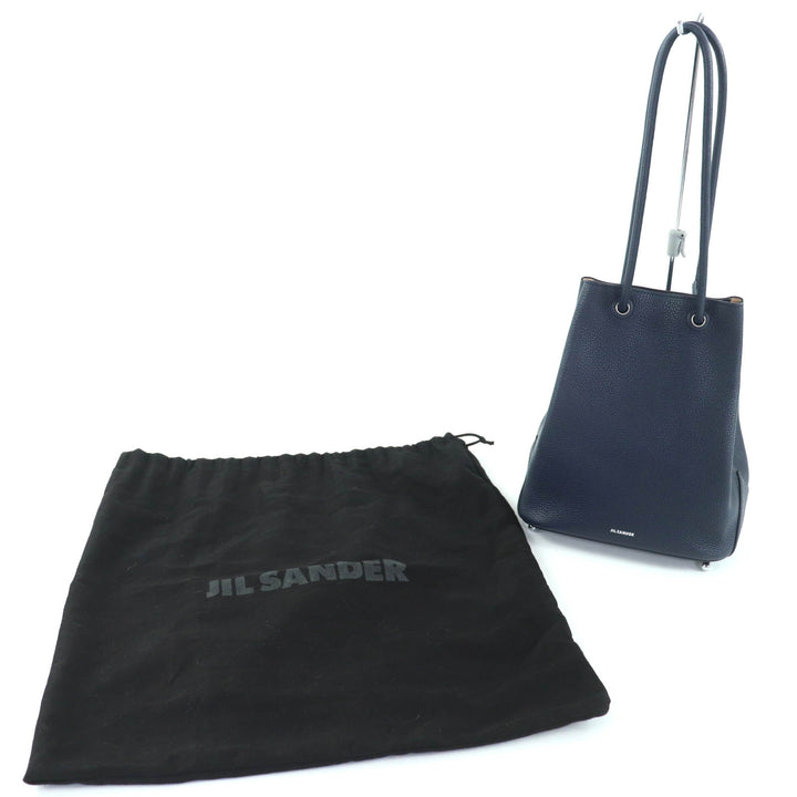 ジルサンダー ハンドバッグ J-SHOPPER ダークネイビー レザー レディース