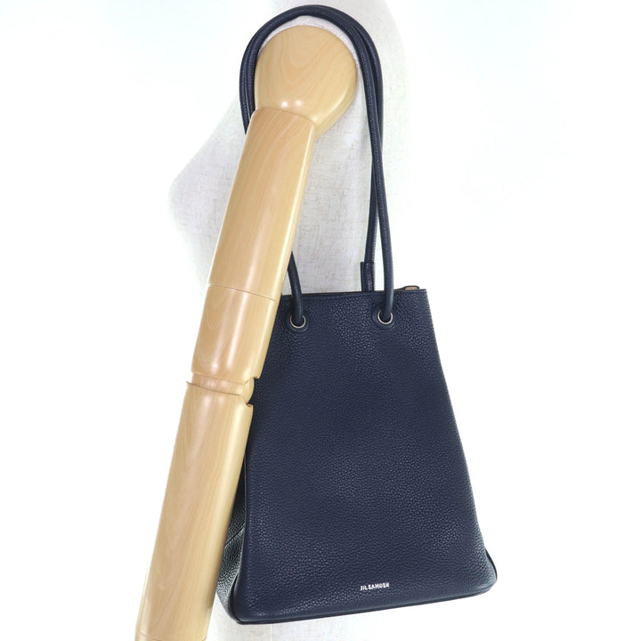 ジルサンダー ハンドバッグ J-SHOPPER ダークネイビー レザー レディース