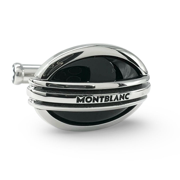 Excellent MONTBLANC Cufflinks cufflinks Oval white star logo engraving Silver