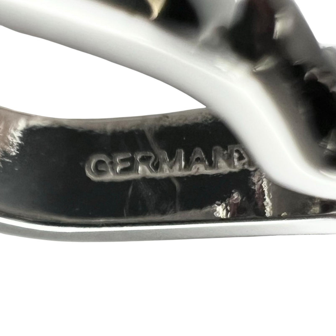 Excellent MONTBLANC Cufflinks cufflinks Oval white star logo engraving Silver