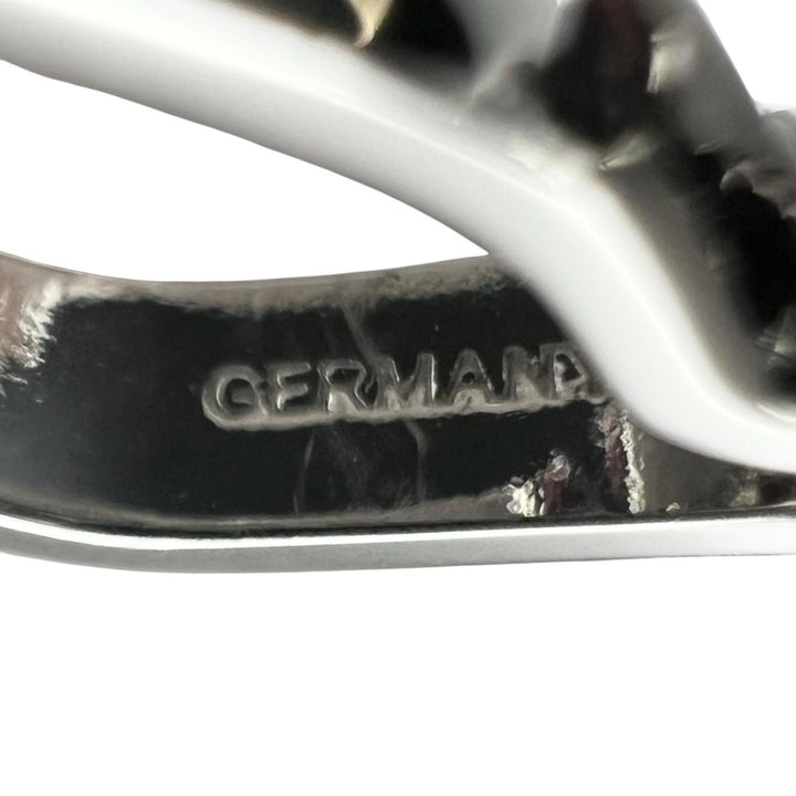 Excellent MONTBLANC Cufflinks cufflinks Oval white star logo engraving Silver