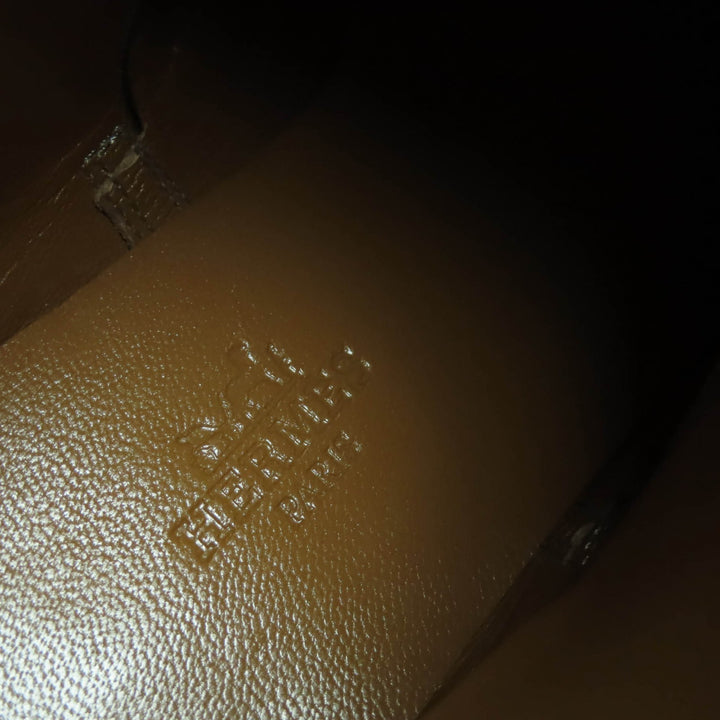 HERMES ショートブーツ ネオケリー バックル レザー ブラック レザー レディース 35.5