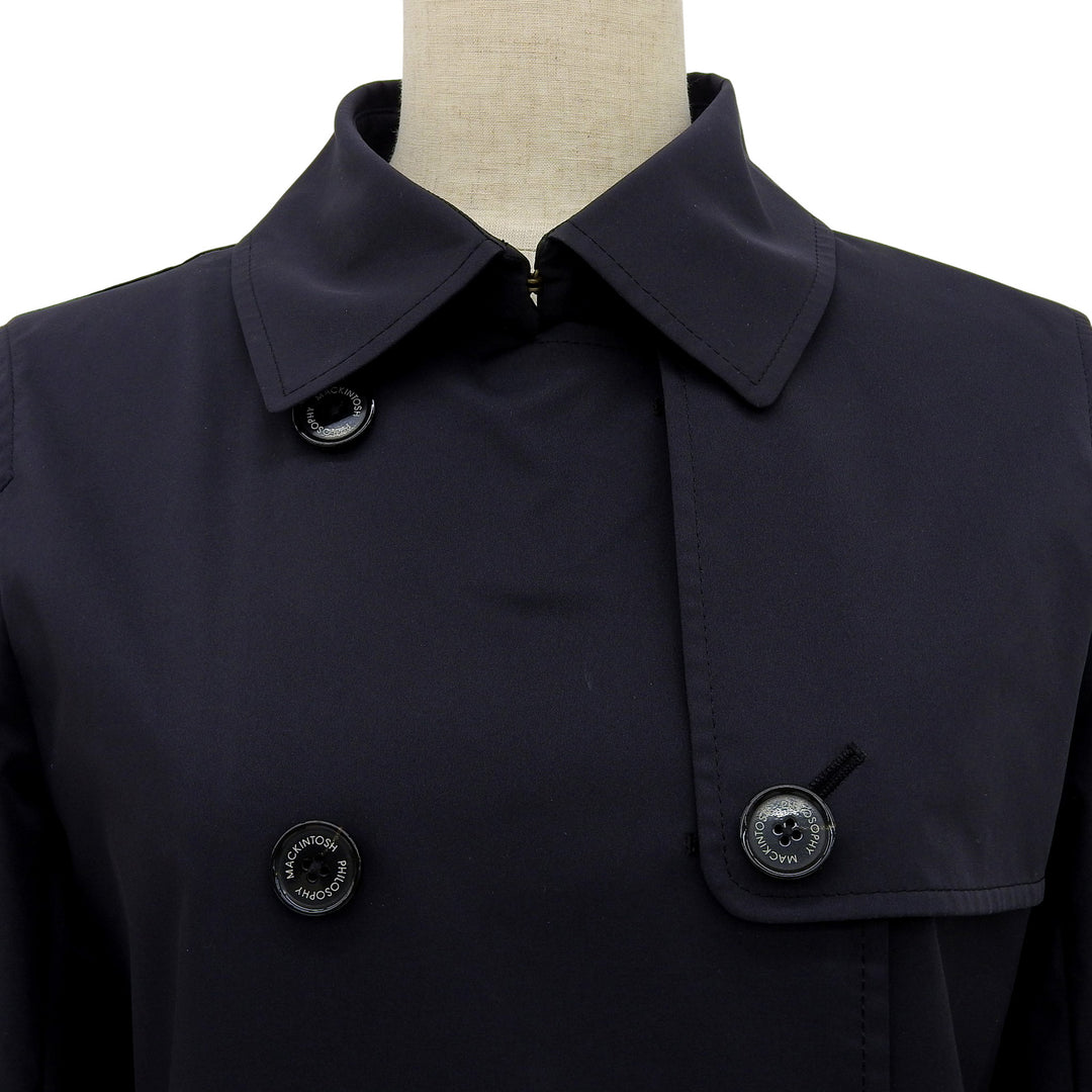 Great MACKINTOSH PHILOSOPHY trench coat black polyester Women 36 H5E05-125-29