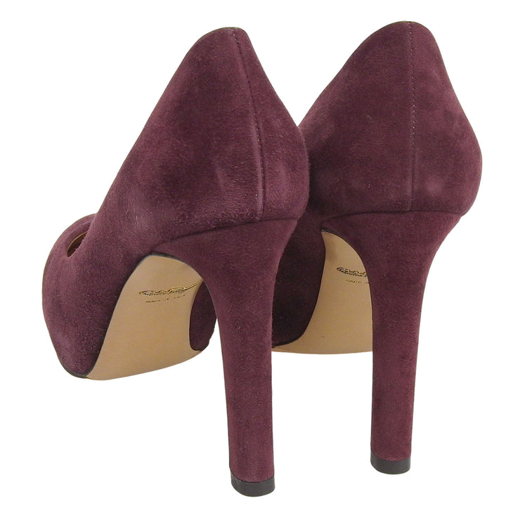 Pristine Salvatore Ferragamo pumps ワインレッド系 Suede leather Women 5