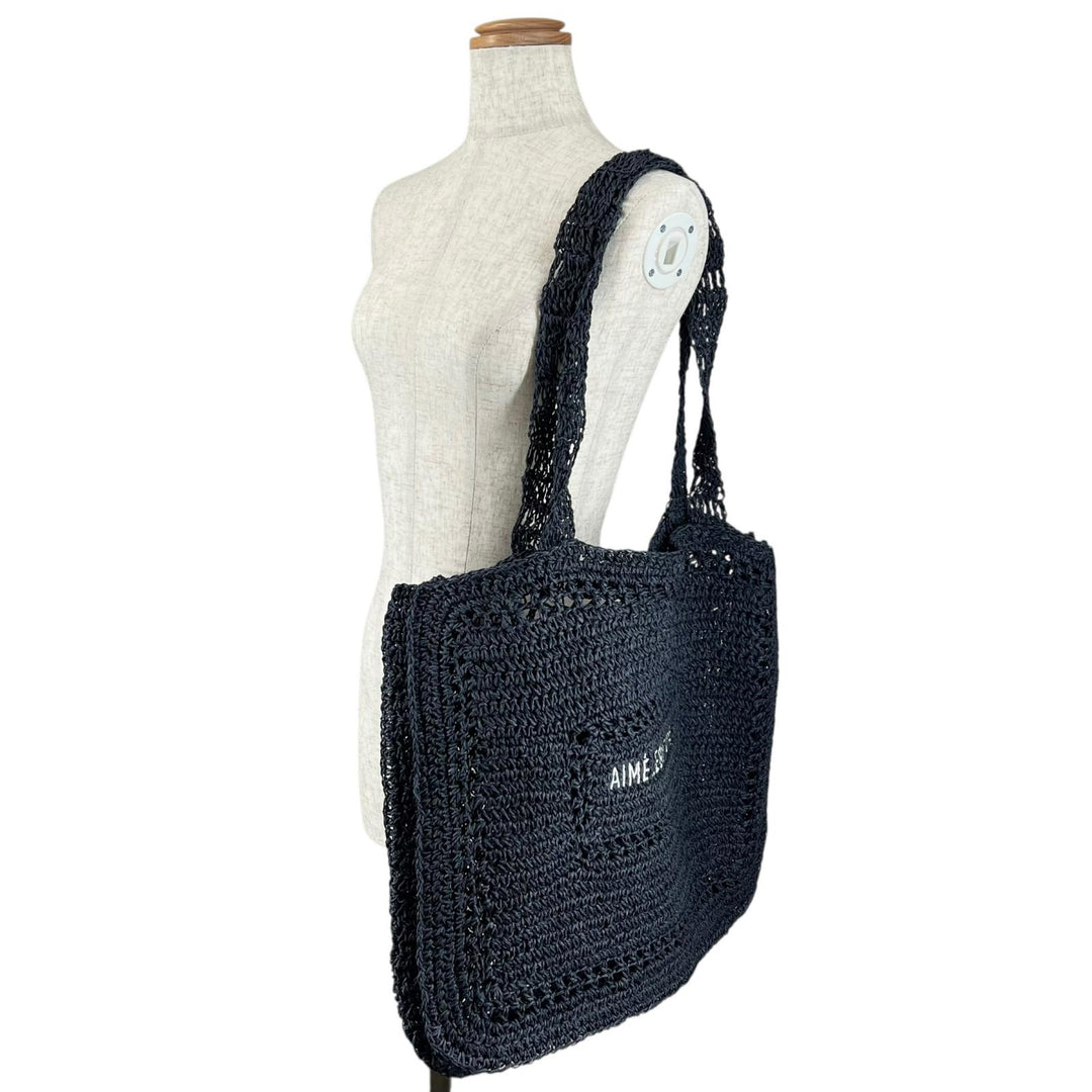 Excellent Aime Leon Dore Tote Bag Mesh Crochet Tote Bag Navy ー Women