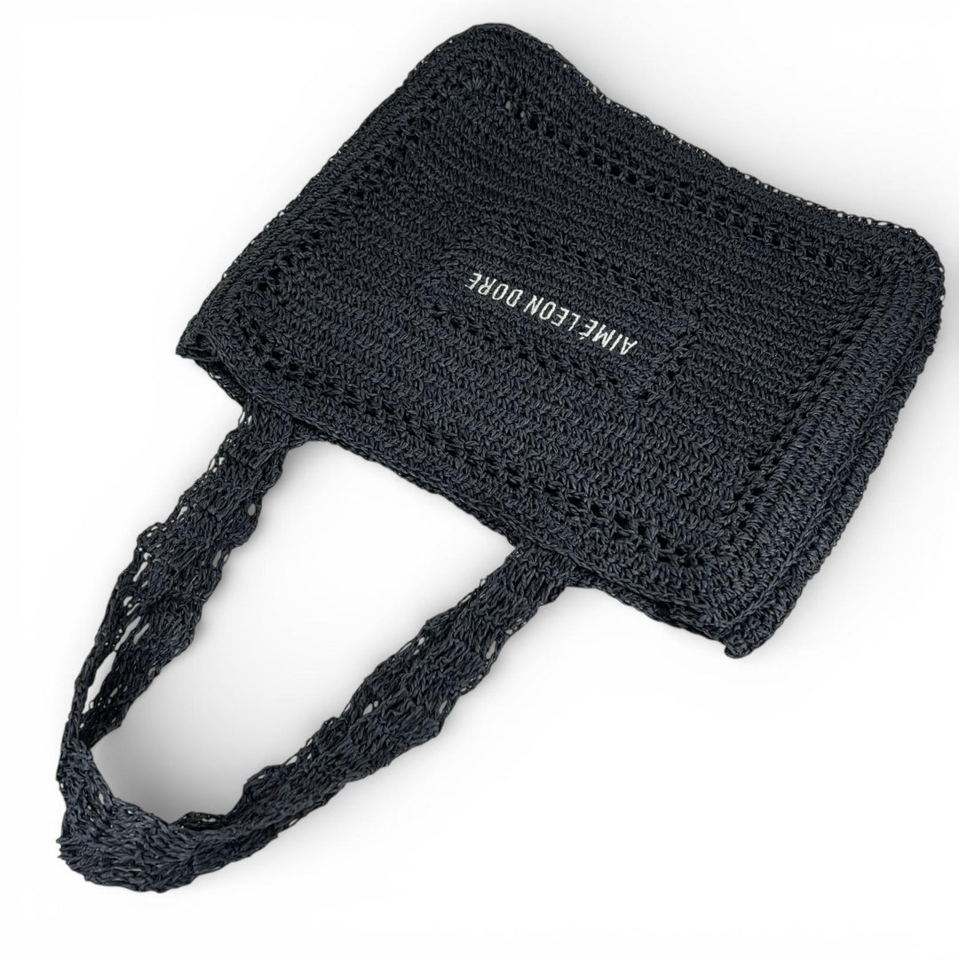 Excellent Aime Leon Dore Tote Bag Mesh Crochet Tote Bag Navy ー Women
