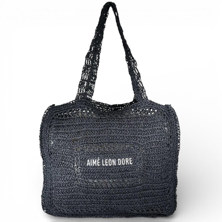 Excellent Aime Leon Dore Tote Bag Mesh Crochet Tote Bag Navy ー Women