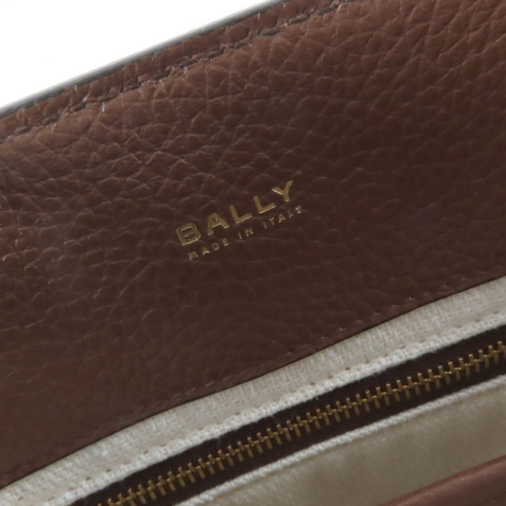 優れたBALLYショルダーバッグキャリッジショルダーバッグ2WAYレザーハンドバッグブラウン