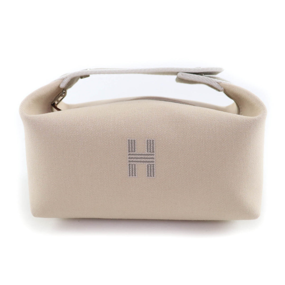 新品 HERMES ポーチ ブライド PM ブラック ベージュ コットン レディース