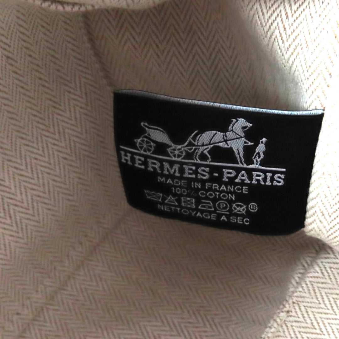 新品 HERMES ポーチ ブライド PM ブラック ベージュ コットン レディース