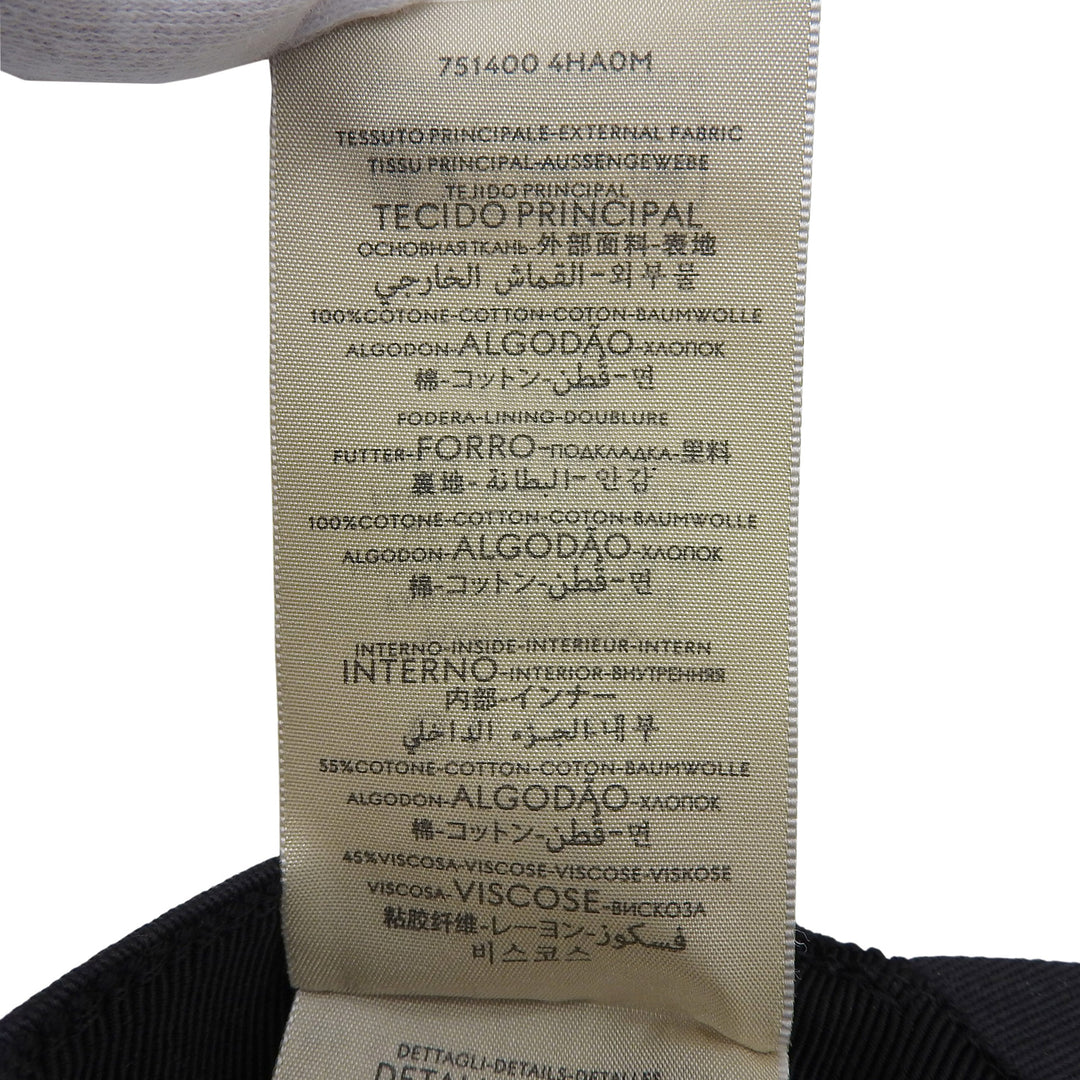 Pristine GUCCI cap black cotton mens 751400