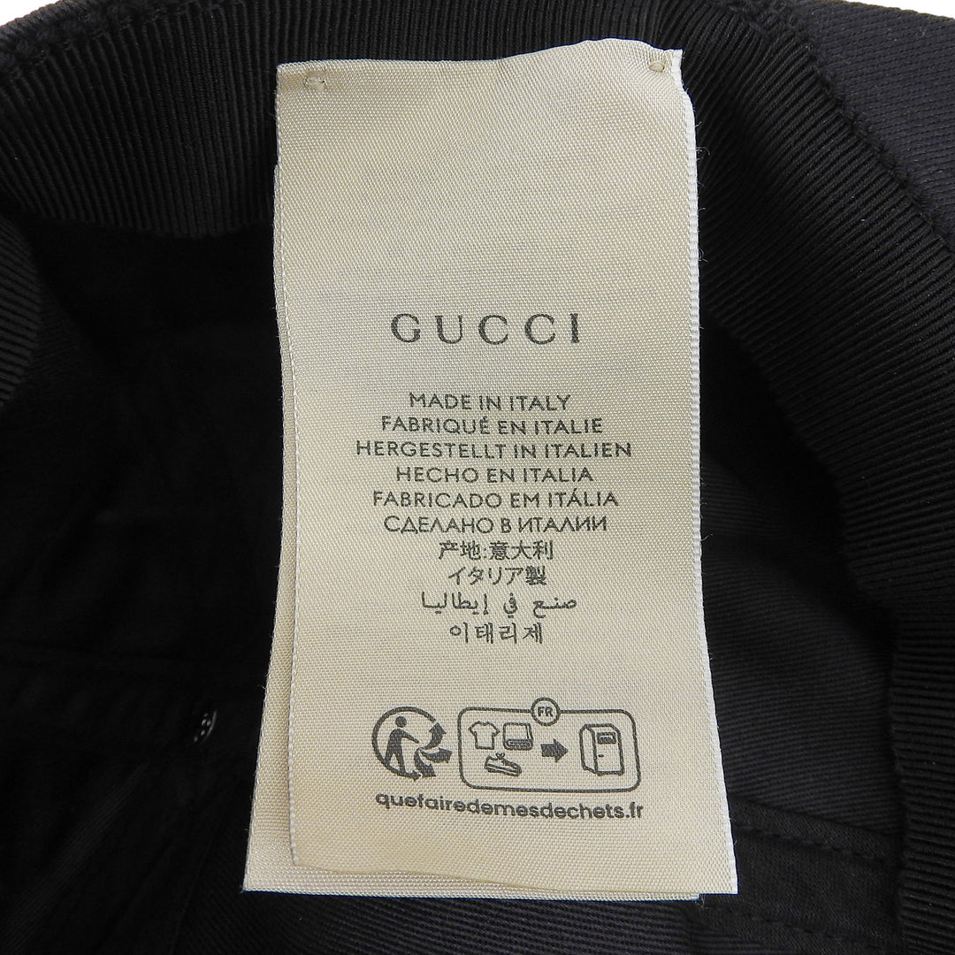 Pristine GUCCI cap black cotton mens 751400