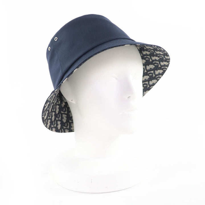 Christian Dior 斜纹渔夫帽，海军蓝涤纶材质，女款，货号 95TDD923A130