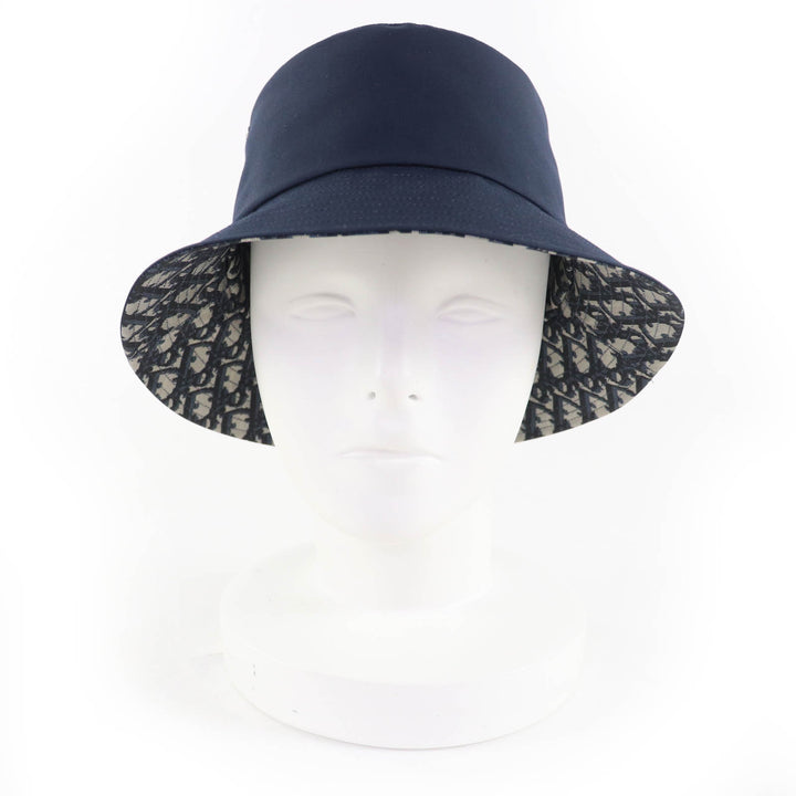 Christian Dior 斜纹渔夫帽，海军蓝涤纶材质，女款，货号 95TDD923A130