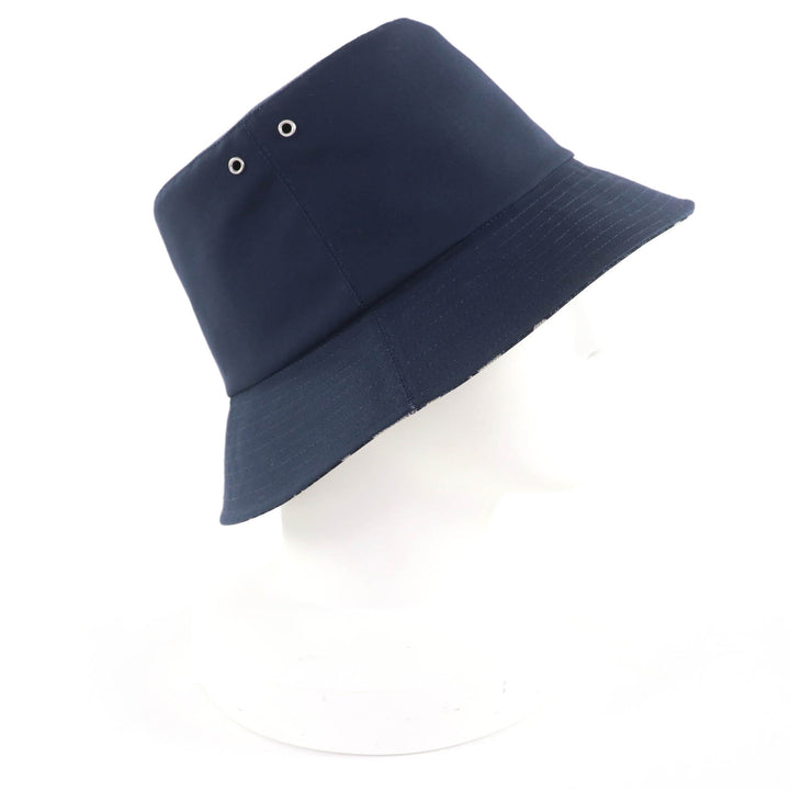 Christian Dior 斜纹渔夫帽，海军蓝涤纶材质，女款，货号 95TDD923A130
