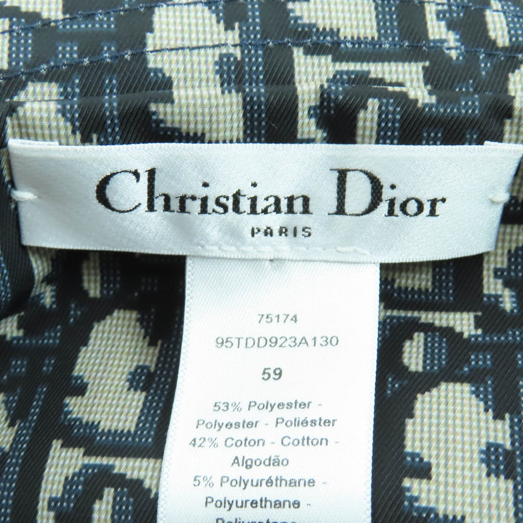 Christian Dior 斜纹渔夫帽，海军蓝涤纶材质，女款，货号 95TDD923A130