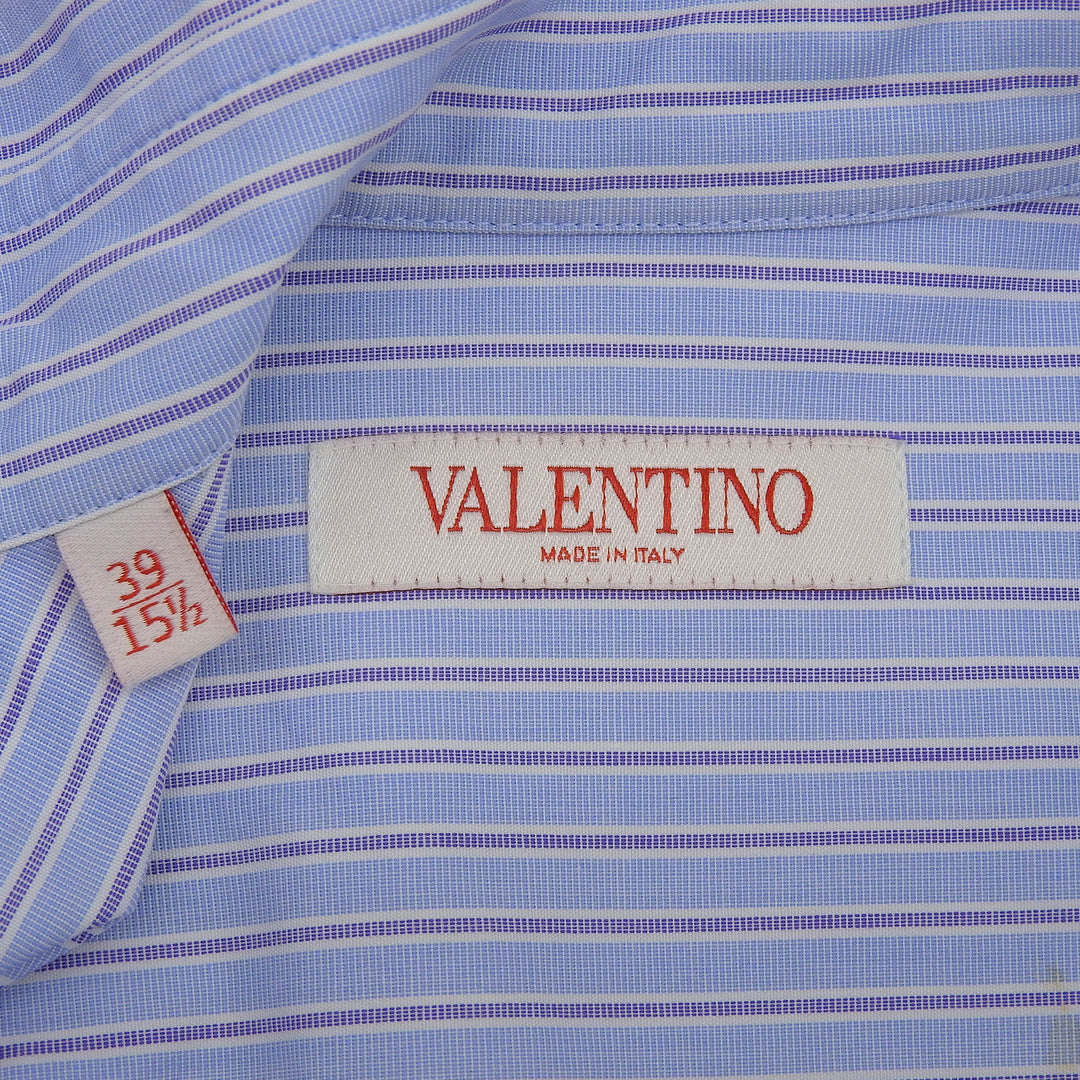 Great VALENTINO Long sleeve shirt Light blue cotton mens 39 2V3ABK7082C