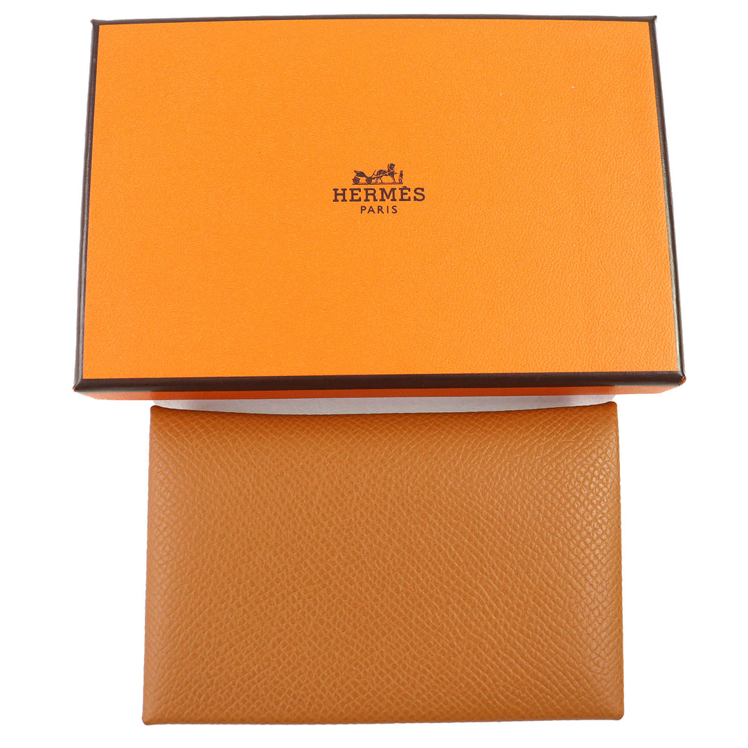 新品 HERMES 三つ折り財布 ベアン コンビ Hロゴ メタル コンパクトウォレット エプソン