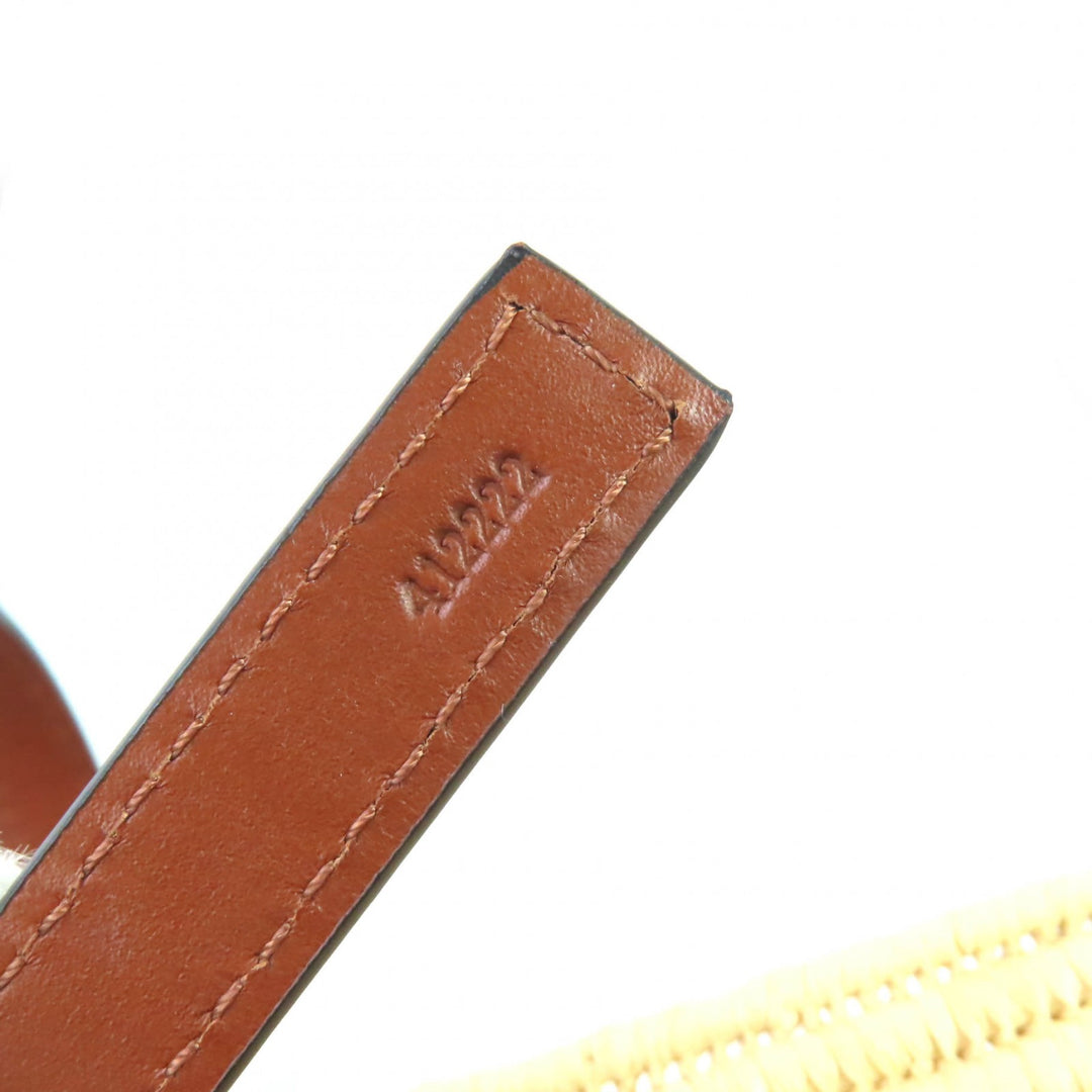 素晴らしい LOEWE スクエア バスケットバッグ スモール アナグラム バスケットバッグ ラフィア A223099X02