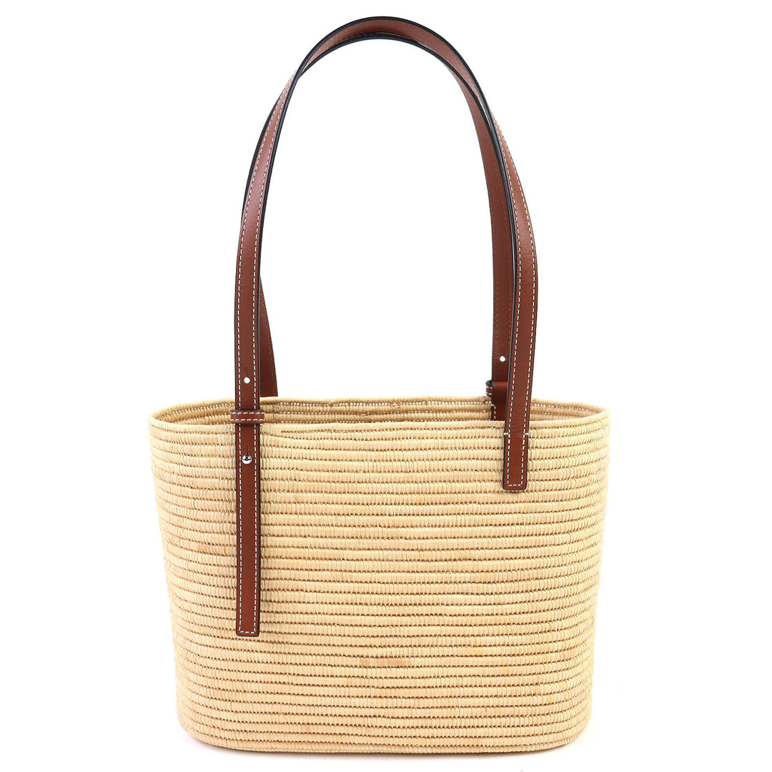 素晴らしい LOEWE スクエア バスケットバッグ スモール アナグラム バスケットバッグ ラフィア A223099X02