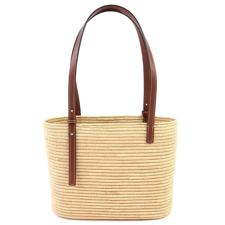 素晴らしい LOEWE スクエア バスケットバッグ スモール アナグラム バスケットバッグ ラフィア A223099X02