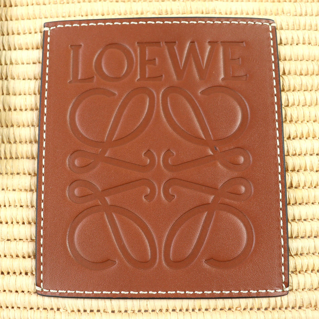 素晴らしい LOEWE スクエア バスケットバッグ スモール アナグラム バスケットバッグ ラフィア A223099X02
