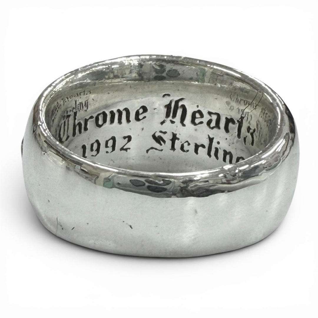 Great CHROME HEARTS Ring ring Floral cross Silver 925 mens