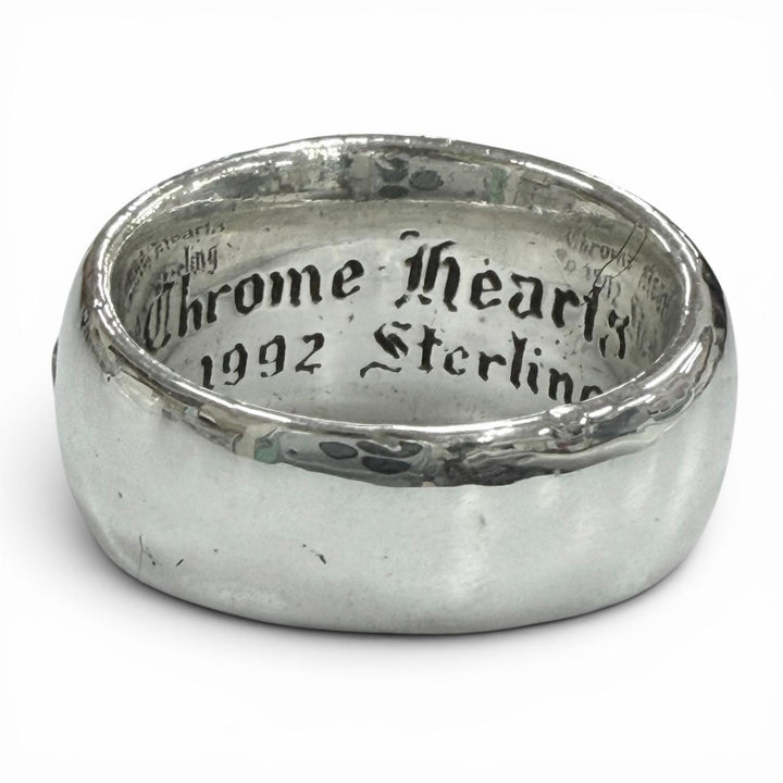 Great CHROME HEARTS Ring ring Floral cross Silver 925 mens