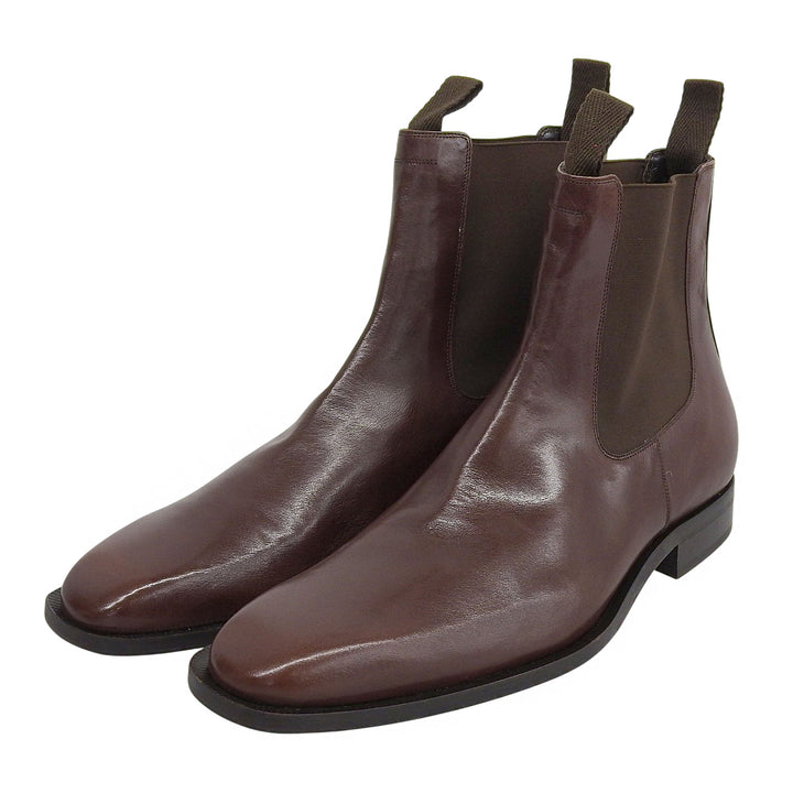 Excellent BALLY Ankle boots MALDO Side gore boots Brown leather mens 7.5