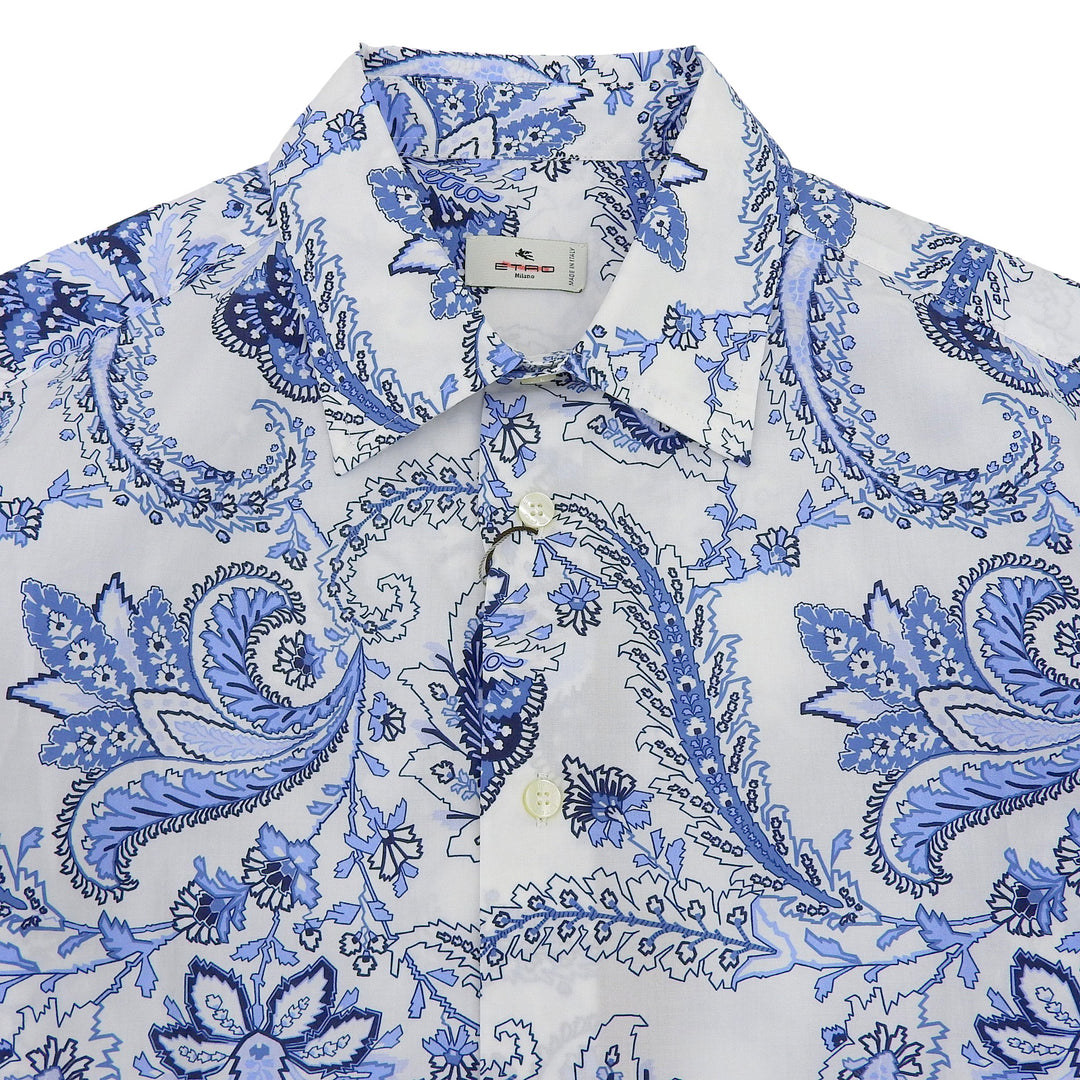 Pristine ETRO Long sleeve shirt blue cotton mens 231-11451-4721