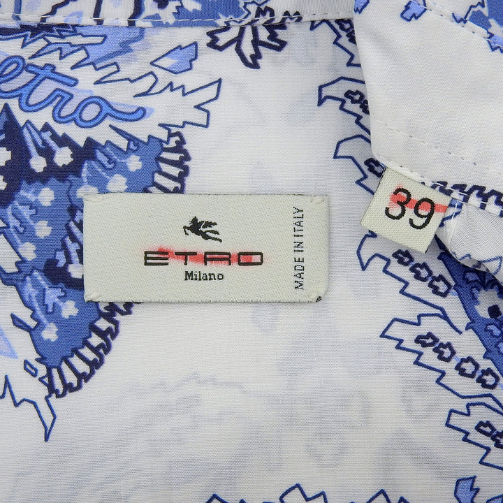 Pristine ETRO Long sleeve shirt blue cotton mens 231-11451-4721