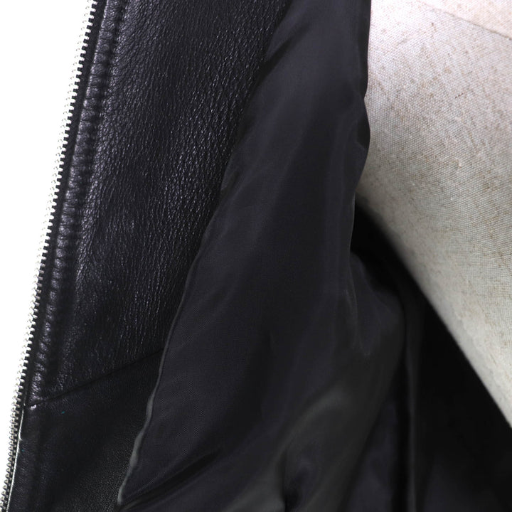 Excellent RED VALENTINO Leather jacket black Sheep leather Women 40 SR3NA014I4BN