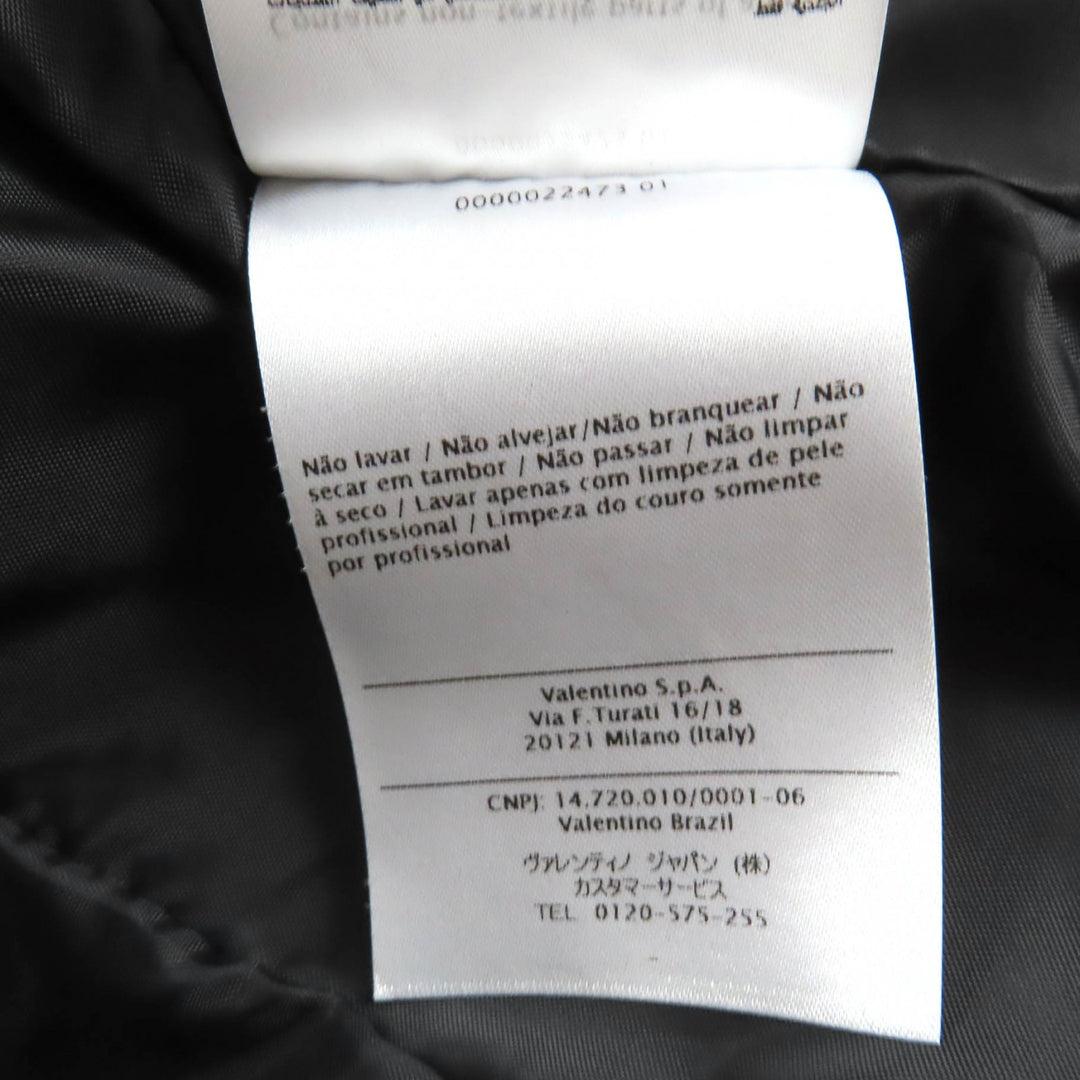 Excellent RED VALENTINO Leather jacket black Sheep leather Women 40 SR3NA014I4BN