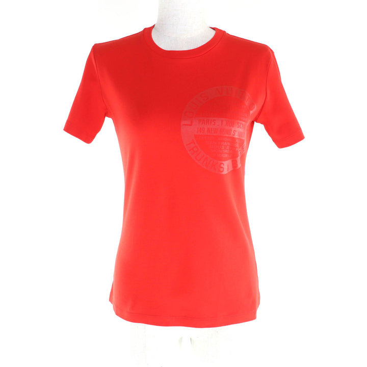 素晴らしい LOUIS VUITTON 半袖Tシャツ レッド コットン レディース XS