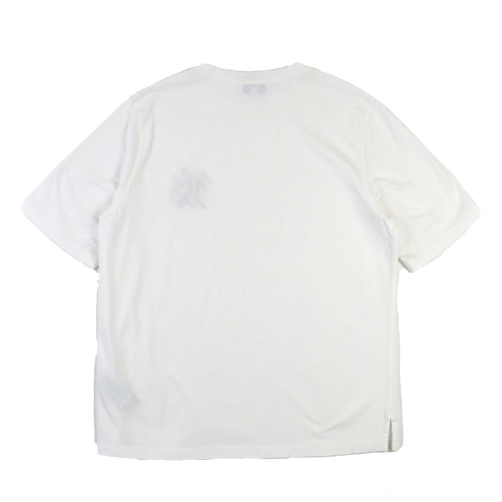 HERMES 半袖Tシャツ レザーパッチ クルーネック ホワイト コットン S 31-5766