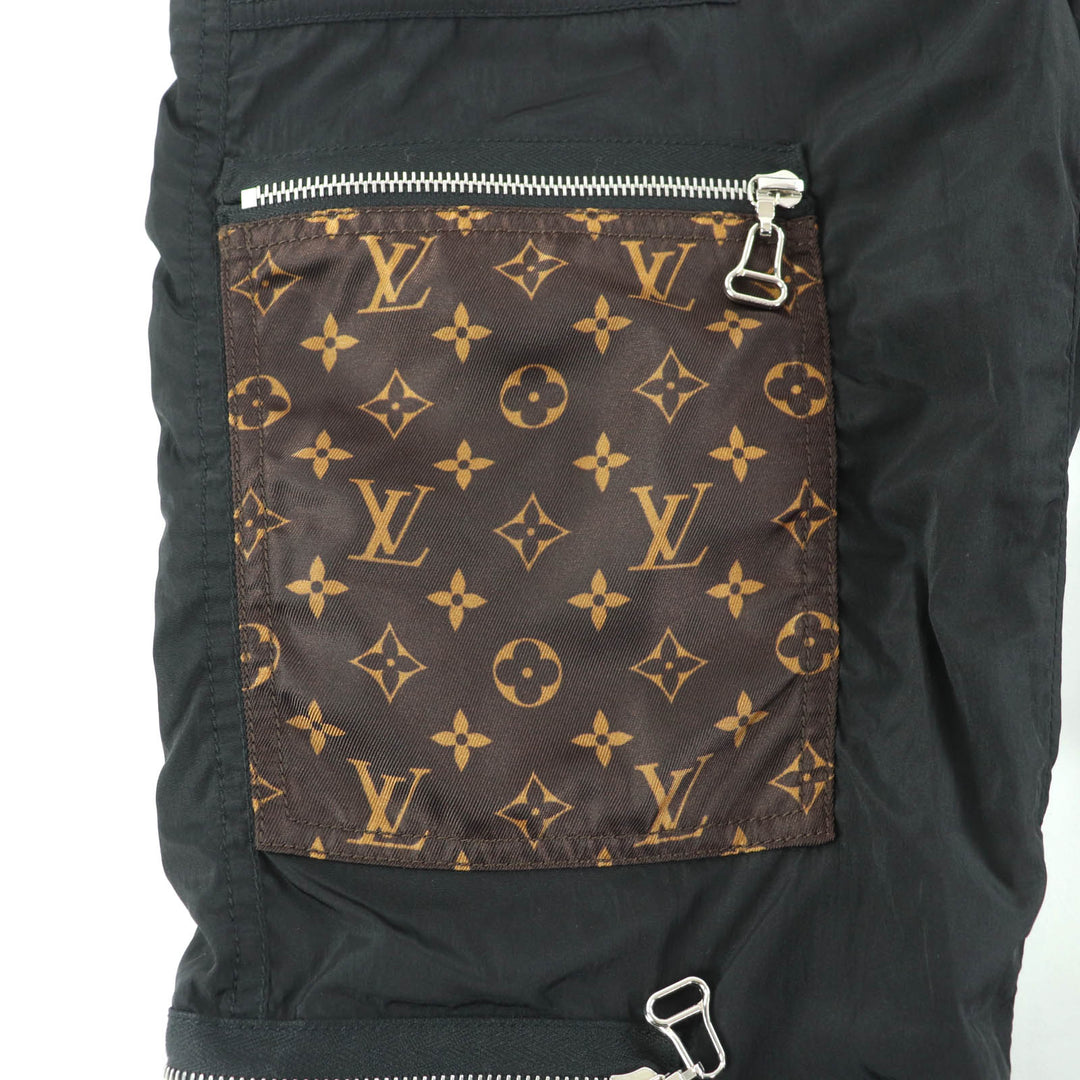 Great LOUIS VUITTON Pants Black brown polyester Women 36