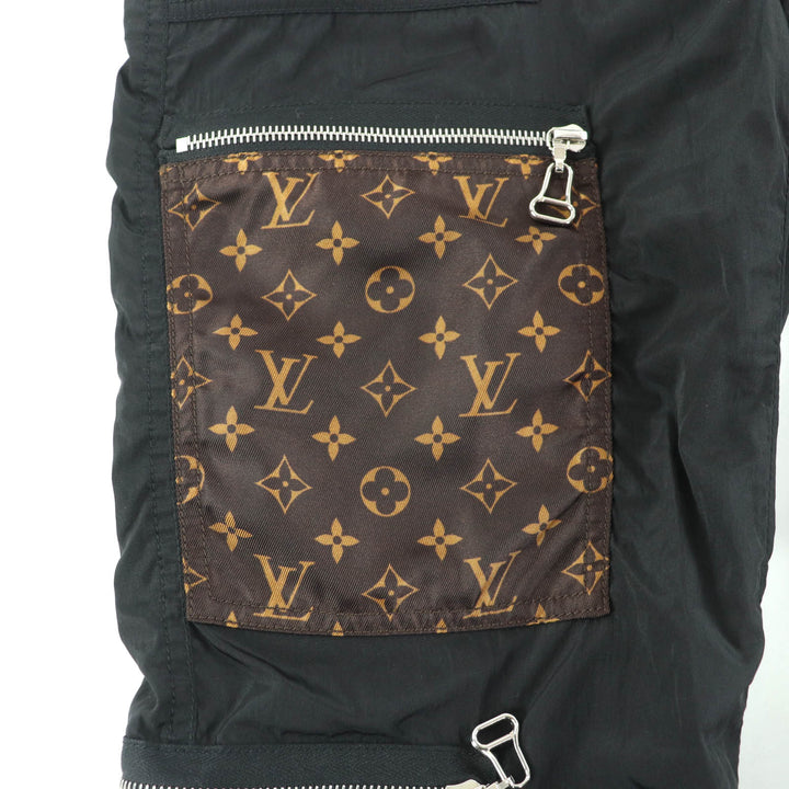 Great LOUIS VUITTON Pants Black brown polyester Women 36