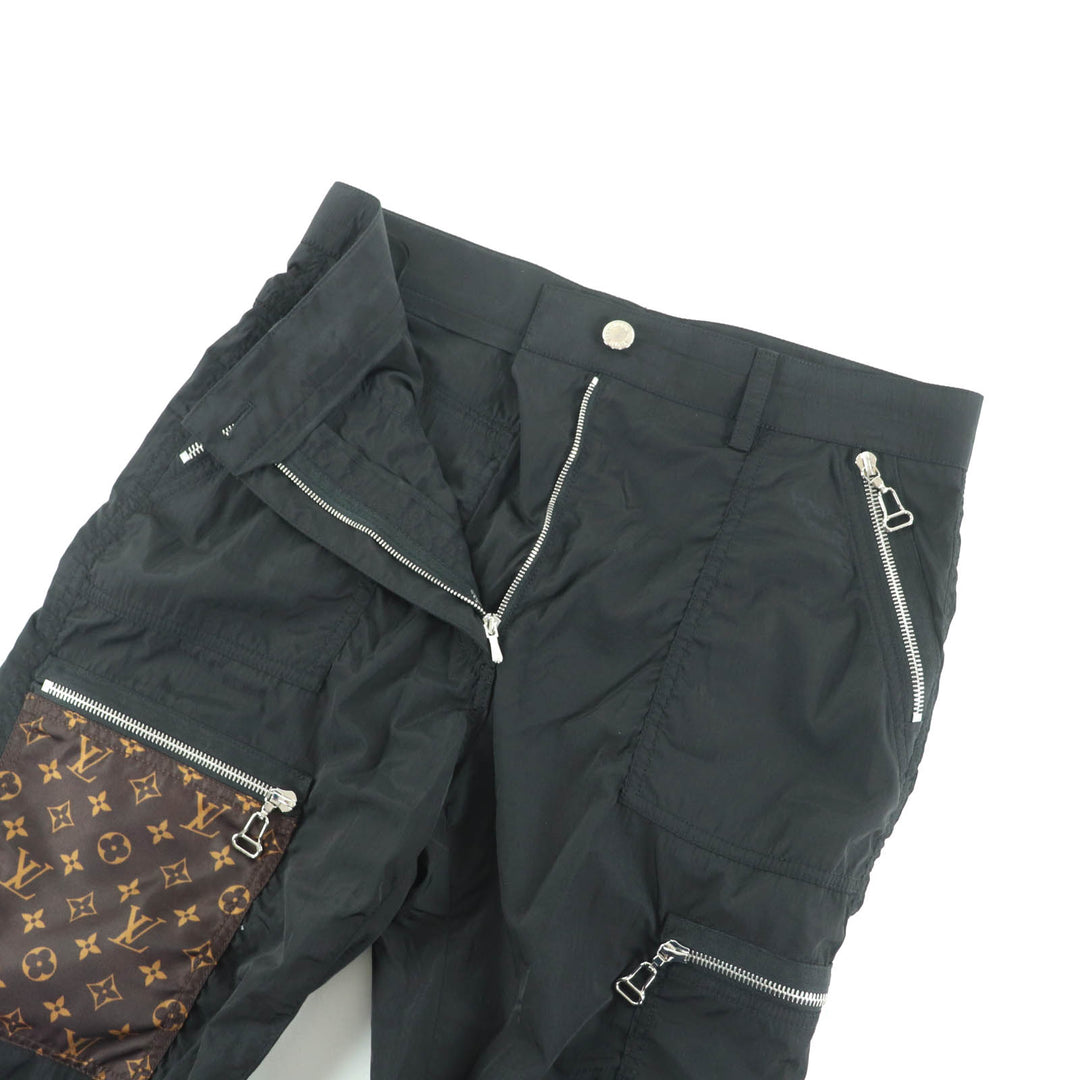 Great LOUIS VUITTON Pants Black brown polyester Women 36