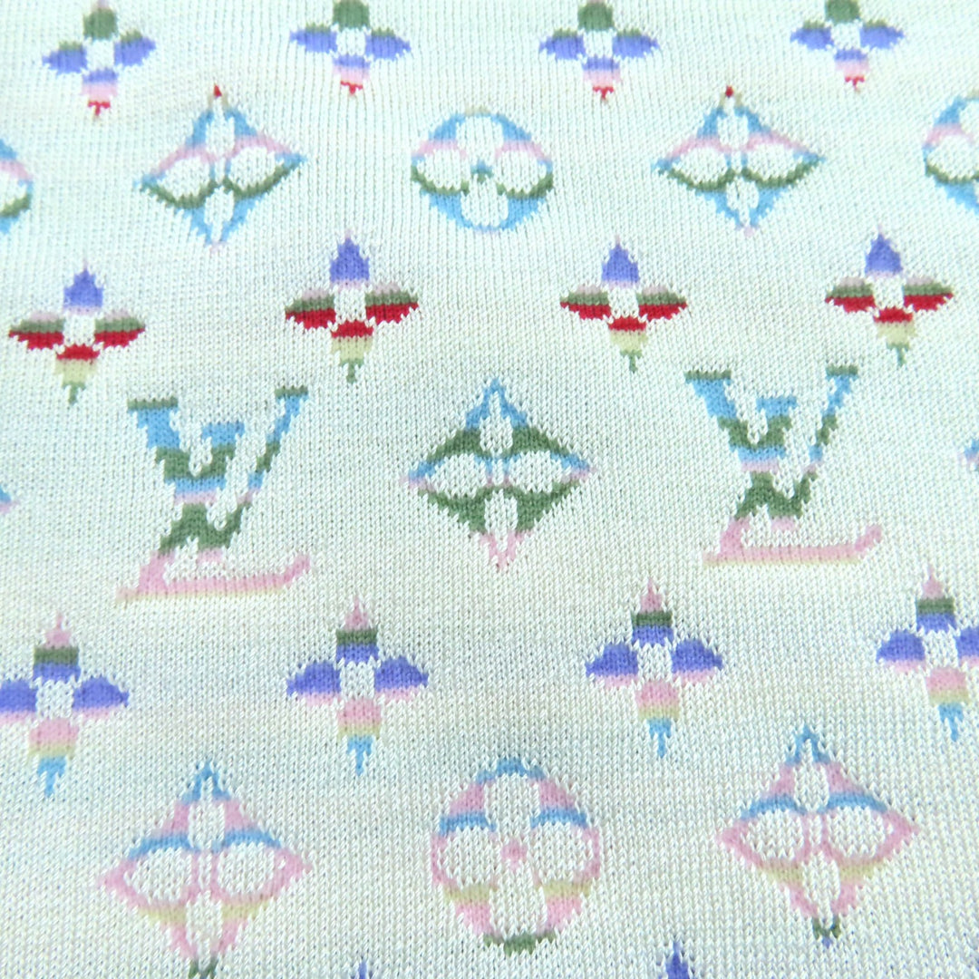 路易威登 (LOUIS VUITTON) 女士短袖针织衫，多色真丝面料，XS码