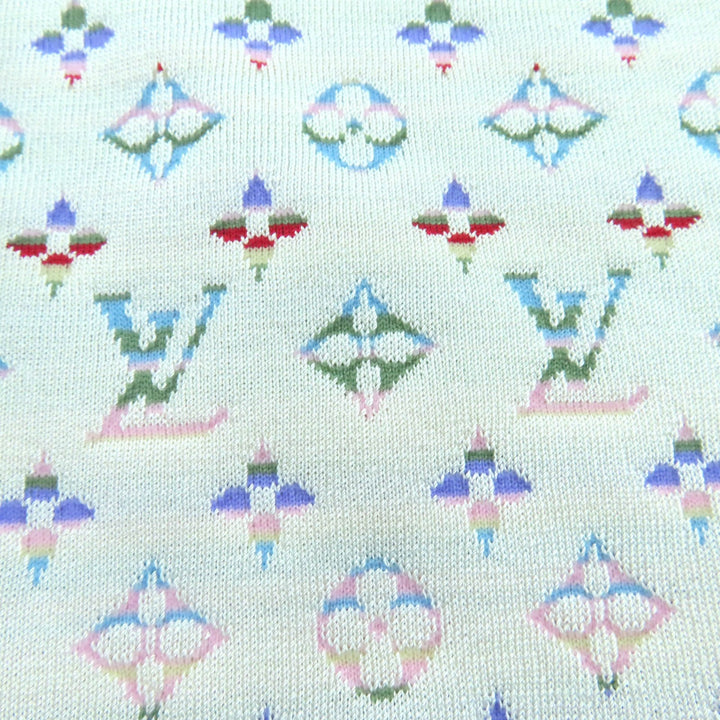 路易威登 (LOUIS VUITTON) 女士短袖针织衫，多色真丝面料，XS码